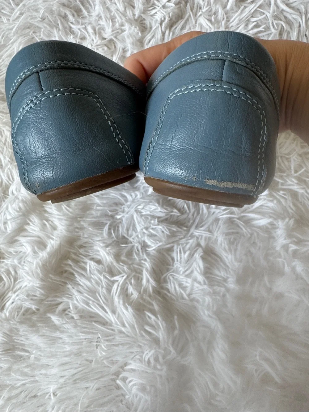 Michael Kors Blue Leather Moccasin Loafers - Picture 5 of 6